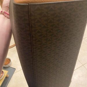 Barely used Michael Kors work tote with gold studs purchased at Macys